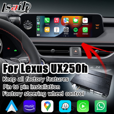 Ασύρματη carplay αρρενωπή αυτόματη οθόνη Lexus UX200 UX350h που αντανακλά τα πολυ μέσα