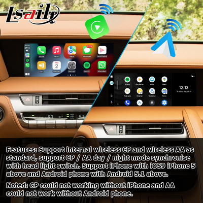 Τα ασύρματα αρρενωπά αυτόματα carplay μέσα Lexus LC LC500 LC500h διασυνδέουν να αντανακλάσουν οθόνης υποστήριξης