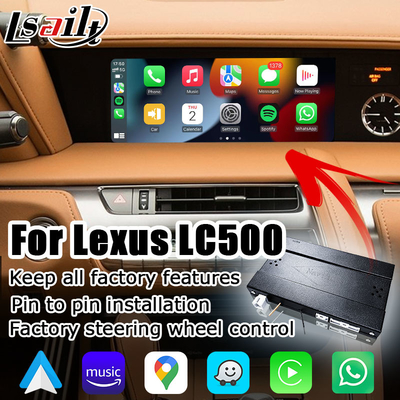 Τα ασύρματα αρρενωπά αυτόματα carplay μέσα Lexus LC LC500 LC500h διασυνδέουν να αντανακλάσουν οθόνης υποστήριξης