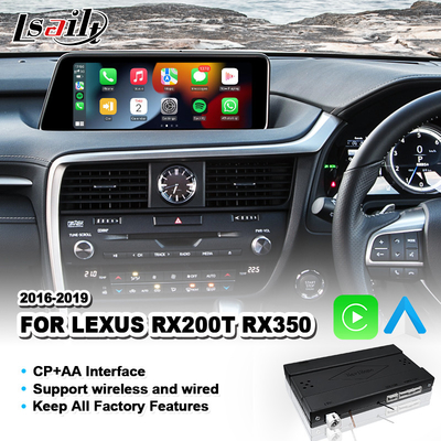 Ασύρματο Android Auto Carplay Interface για Lexus RX350 RX200T RX 350 Ρεύθυνση ποντικιού 2016-2019