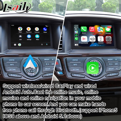 Οθόνη πολυμέσων αυτοκινήτων CarPlay για τον ανιχνευτή της Nissan, περίπολος, αρμάδα Infiniti QX με το αρρενωπό αυτοκίνητο