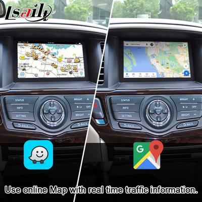Οθόνη πολυμέσων αυτοκινήτων CarPlay για τον ανιχνευτή της Nissan, περίπολος, αρμάδα Infiniti QX με το αρρενωπό αυτοκίνητο