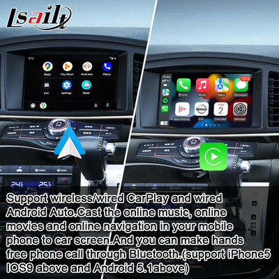 Ασύρματη οθόνη πολυμέσων αυτοκινήτων CarPlay για την περίπολο της Nissan Elgrand, αρμάδα Infiniti QX με τη ναυσιπλοΐα ΠΣΤ, αρρενωπό αυτοκίνητο