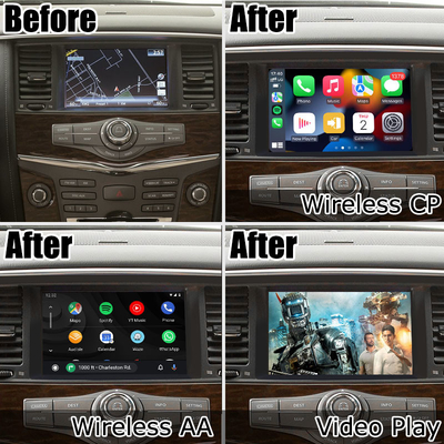 Ασύρματη carplay αρρενωπή αυτόματη βελτίωση ύφους cOem περιπόλου Y62 της Nissan από Lsailt