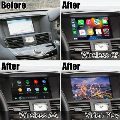 Ασύρματη carplay αρρενωπή αυτόματη τηλεφωνική οθόνη Infiniti Q70 που αντανακλά το κιβώτιο μέσων προβολής από Lsailt