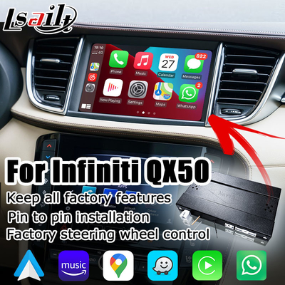 Ασύρματο κιβώτιο μέσων Carplay αρρενωπό αυτόματο για τη βελτίωση cOem Infiniti QX50 2018