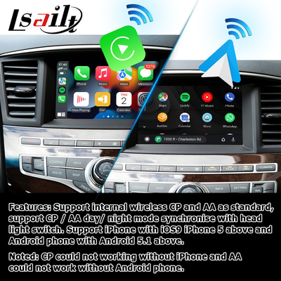 Ασύρματη carplay αρρενωπή αυτόματη βελτίωση ύφους cOem Infiniti QX60