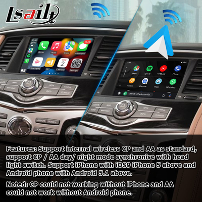 Αρρενωπή αυτόματη ασύρματη carplay λύση συμβατή Αυστραλία βελτίωσης ύφους cOem Infiniti QX80