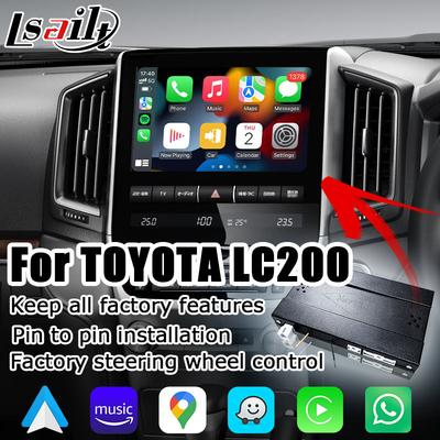 Τα ασύρματα carplay αρρενωπά αυτόματα πολυμέσα ύφους cOem ταχύπλοων σκαφών LC200 εδάφους της Toyota διασυνδέουν τη βελτίωση