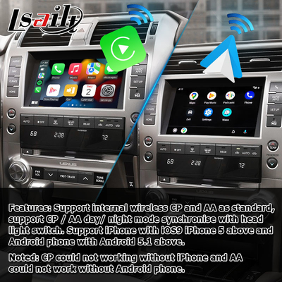 Η carplay αρρενωπή αυτόματη βελτίωση της Apple για το ύφος cOem Lexus GX460 ενσωματώνει τη βελτίωση