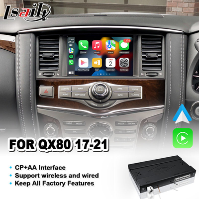 Ασύρματο Android Auto Carplay Interface για το 2017-2021 Infiniti QX80