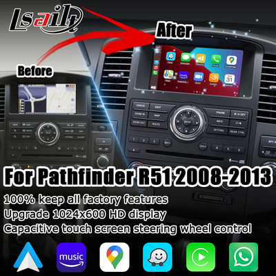 Ασύρματη carplay αρρενωπή αυτόματη βελτίωση οθόνης ανιχνευτών R51 IT06 HD της Nissan