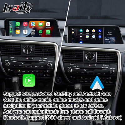 Διεπαφή Lexus CarPlay για RX450H 2016-2022 RX350 Υποστήριξη ασύρματου Android Auto, Κάμερες
