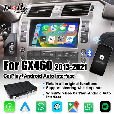 Έτοιμη προς χρήση διεπαφή CarPlay για Lexus GX460 2014-2021 LX570 RX NX με το ασύρματο αρρενωπό αυτοκίνητο