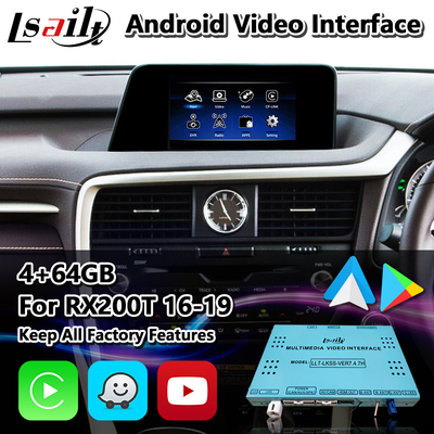 Διεπαφή πολυμέσων Lsailt Android για Lexus RX200T RX350 RX300 RX Mouse Control 2016-2019