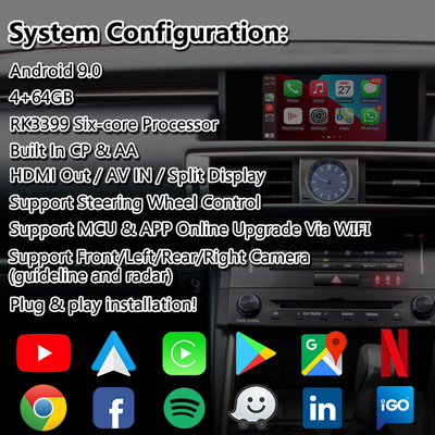 Lsailt Android Multimedia Interface για το Lexus IS 300h 250 350 200t 300 AWD F Sport XE30 2013-2016