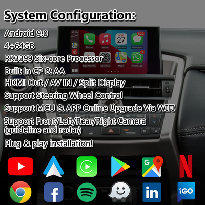 Lsailt Android Multimedia Video Interface για Lexus NX300h NX200t NX F-Sport Ελέγχου αφής 2014-2017