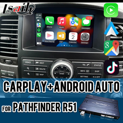 Ασύρματο CarPlay Interface για το Nissan Pathfinder R51 Navara D40 2013-2016 Android Auto, CarLife, Mirror Link