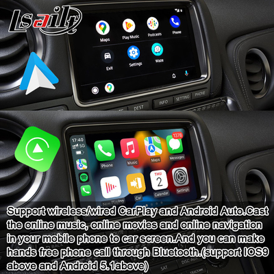 Ασύρματη διεπαφή CarPlay για GT-R GTR R35 2011-2017 Περιλαμβάνεται Android Auto, GPS πλοήγηση, Reverse Camera