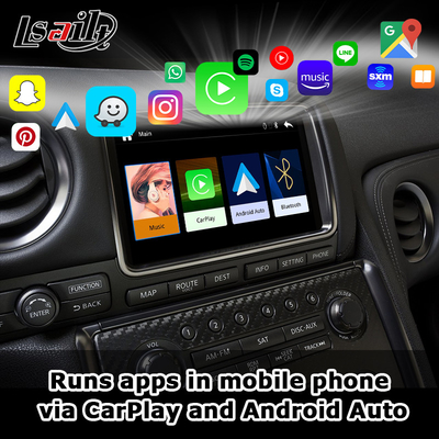 Ασύρματη διεπαφή CarPlay για GT-R GTR R35 2011-2017 Περιλαμβάνεται Android Auto, GPS πλοήγηση, Reverse Camera