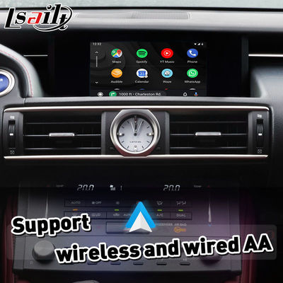 Διεπαφή Lsailt Wireless Carplay για Lexus RCF RC300 RC200t RC300h RC350 RC Έλεγχος με Κουμπί 2014-2018 IS RX NX