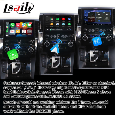 Το Toyota Alphard Vellfire AH30 σειράς Android Carplay κουτί διεπαφής Qualcomm 6125 8+128GB