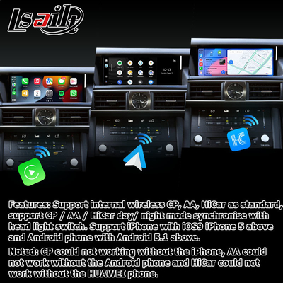 10.25 ιντσών Android 8+128 Carplay Android Αυτοκίνητη αναβάθμιση οθόνης HDMI Για Lexus IS200t IS350 IS300