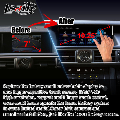 10.25 ιντσών Android 8+128 Carplay Android Αυτοκίνητη αναβάθμιση οθόνης HDMI Για Lexus IS200t IS350 IS300