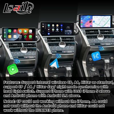 Lexus NX200t 10.25 Αναβάθμιση οθόνης αφής Hexa Processor Android Auto Wireless Carplay