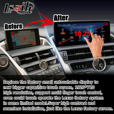 Lexus NX200t 10.25 Αναβάθμιση οθόνης αφής Hexa Processor Android Auto Wireless Carplay