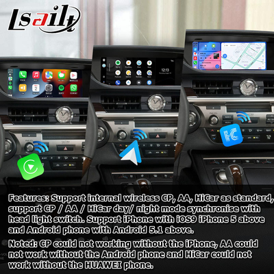 ES300h ES250 ES350 Lexus Αναβάθμιση οθόνης Android Carplay Android Auto Dash Cam 10,25 " Lsailt