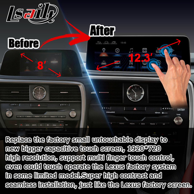 HD 12.3 ιντσών αναβάθμιση οθόνης Android για Lexus RX350 RX450h Lsailt Android Auto Carplay