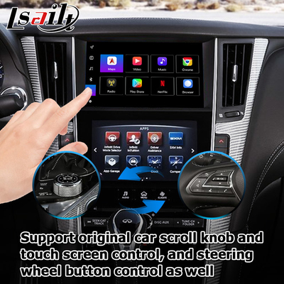 Διεπαφή GPS carplay, 8+128GB Android 11 διεπαφή κουτί πλοήγησης για Infiniti Q50 / Q60