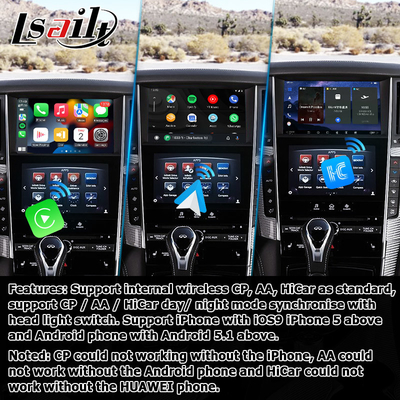 Διεπαφή GPS carplay, 8+128GB Android 11 διεπαφή κουτί πλοήγησης για Infiniti Q50 / Q60