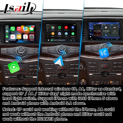 Nissan Patrol Y62 Armada βάση Qualcomm Κατοκίνητο πλοήγηση κουτί carplay GPS συσκευή πλοήγησης