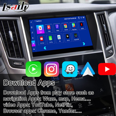 Lsailt Android Infotainment Module για το Infiniti Q50 Q60 2014-2020 Διασύνδεση CarPlay, κιβώτιο πλοήγησης Android