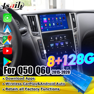 Lsailt Android Infotainment Module για το Infiniti Q50 Q60 2014-2020 Διασύνδεση CarPlay, κιβώτιο πλοήγησης Android
