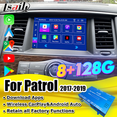 Η Lsailt Smart Infotainment Module για τα συστήματα ενσωμάτωσης πολυμέσων στο αυτοκίνητο Nissan Patrol 2017-2019 περιλαμβάνει CarPlay