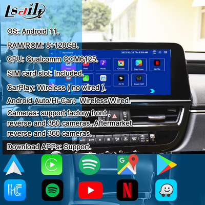 Διασύνδεση βίντεο πολυμέσων Android για RX350h RX500H 2023-2024 NX LX GX ES Περιλαμβάνεται NetFlix, YouTube, κουζίνα κάρτας SIM