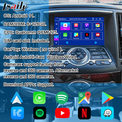 Διασύνδεση πολυμέσων Nissan για 370GT, Skyline, Infiniti G37, Q40, Q60 Υποστήριξη YouTube, CarPlay, Εικονίδιο κεφαλαίου