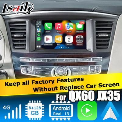 Android 13 Διασύνδεση Carplay Box Yandex Navi Για σύστημα Infiniti QX60 / JX35 Qualcomm 8+128