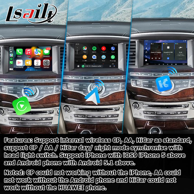 Android 13 Διασύνδεση Carplay Box Yandex Navi Για σύστημα Infiniti QX60 / JX35 Qualcomm 8+128