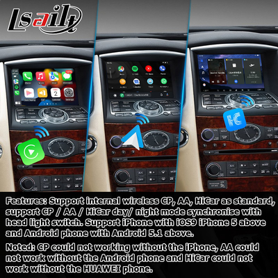 Infiniti QX50 / EX EX35 EX37 Αυτοκίνητο android 13 Συστήματος κουτί διεπαφής με carplay Android αυτοματοποιημένη οθόνη Lsailt