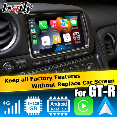 Android 13 8+128 Ναυσιπλοΐα ασύρματο carplay Android αυτόματο βίντεο διεπαφή για Nissan GT-R GTR R35