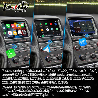 Android 13 8+128 Ναυσιπλοΐα ασύρματο carplay Android αυτόματο βίντεο διεπαφή για Nissan GT-R GTR R35