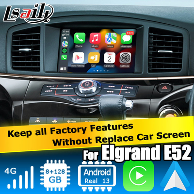 Nissan Elgrand Quest E52 Android 13 βίντεο διεπαφή Box carplay android αυτόματη μονάδα 8+128