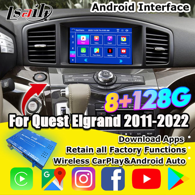 Lsailt Android 13 Smart Android Infotainment Module για την Nissan Quest 2011-2022 Υποστήριξη ασύρματου CarPlay, NetFlix