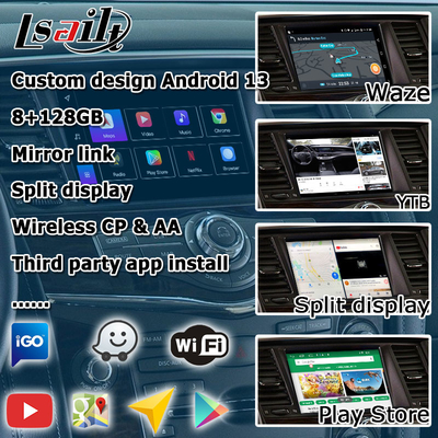 Nissan Patrol Armada Y62 Android 13 Qualcomm 8+128GB Carplay Android αυτοματοποιημένο βίντεο κουτί διεπαφής