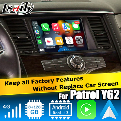 Nissan Patrol Armada Y62 Android 13 Qualcomm 8+128GB Carplay Android αυτοματοποιημένο βίντεο κουτί διεπαφής