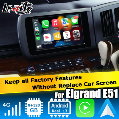 Nissan Elgrand E51 σειράς 3 Android 13 Qualcomm 8+128GB Carplay Android Auto βίντεο διεπαφή